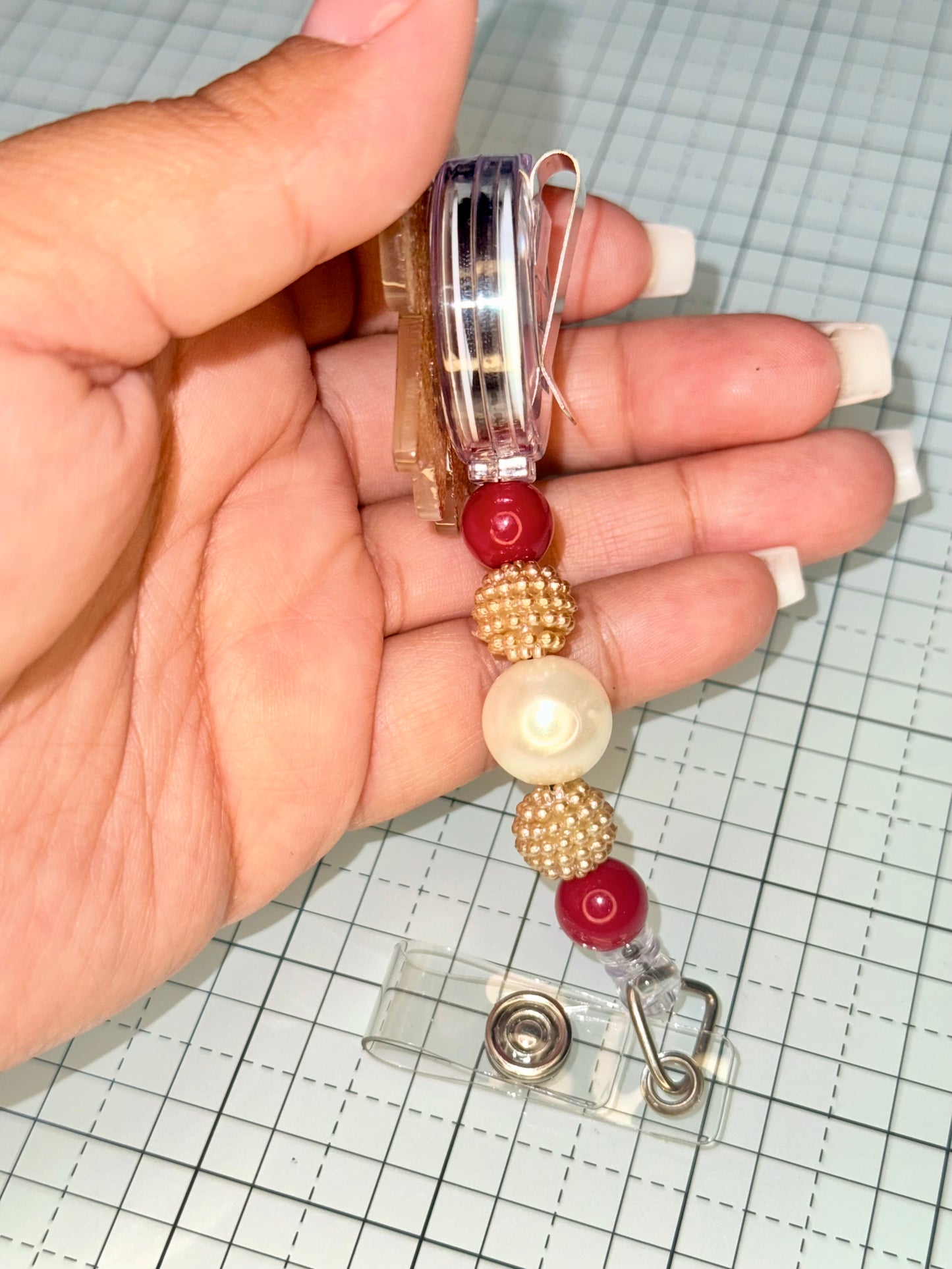 Football Bow Badge Reel