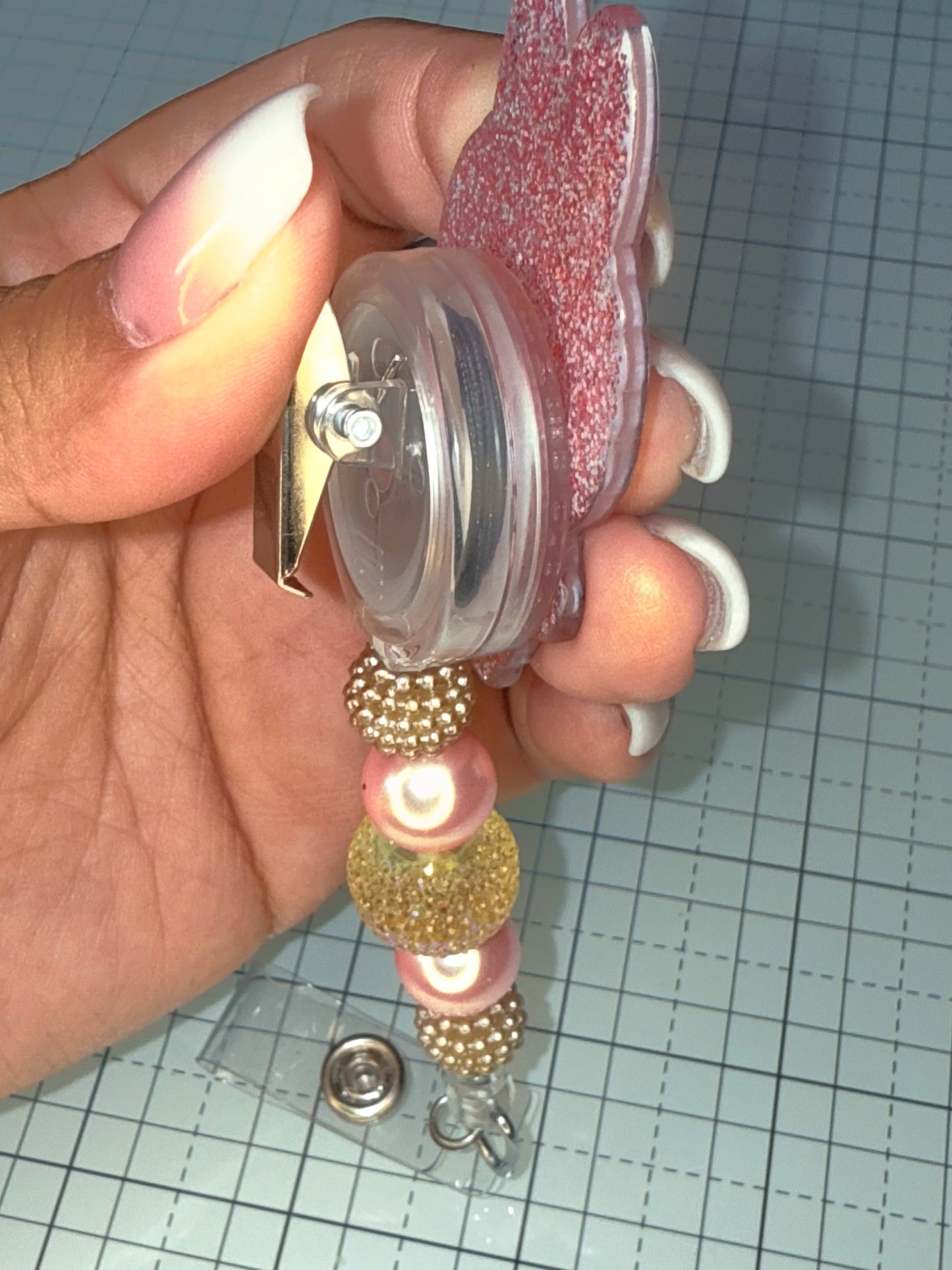 Brown La Bubu Badge Reel