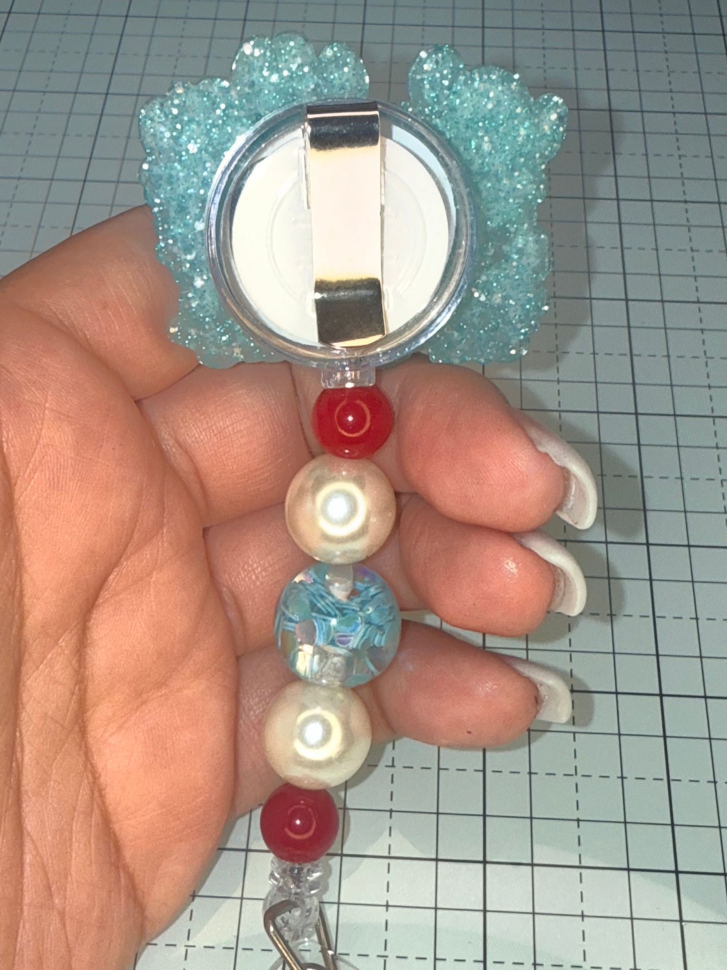 Stitch Xmas Badge Reel
