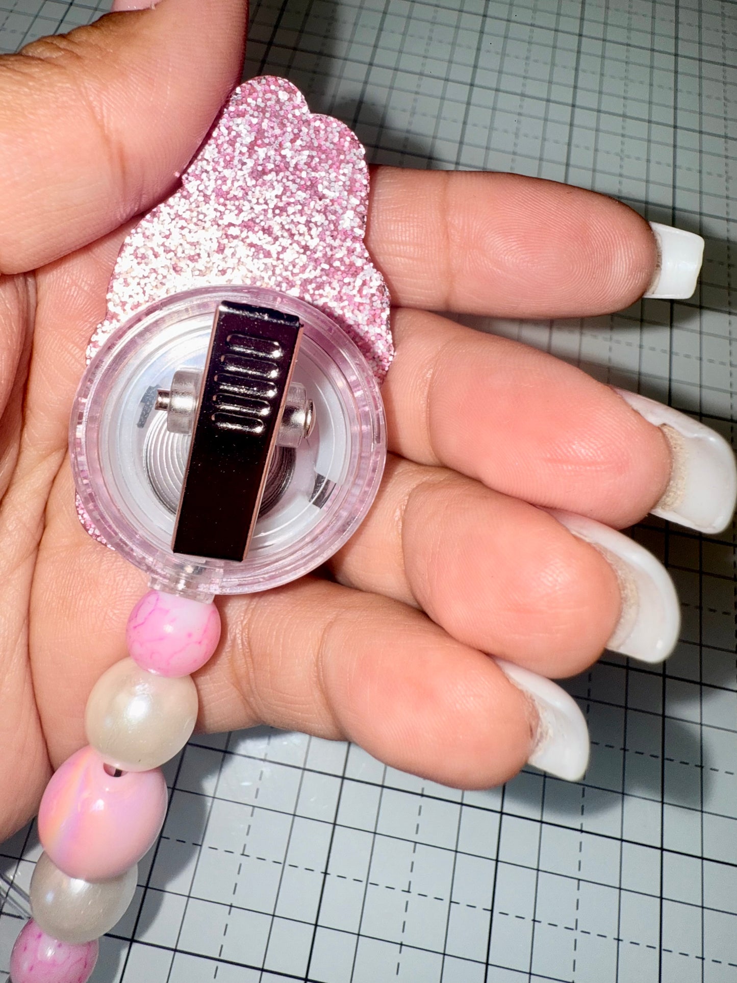 Pink La Bubu Badge Reel