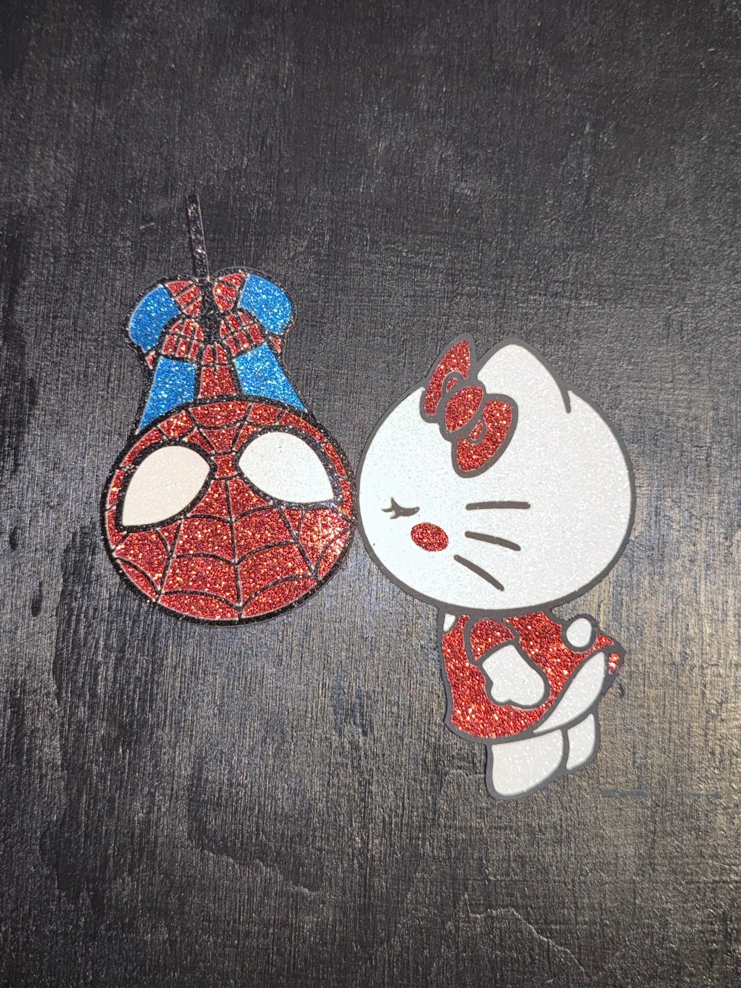 Spidey HK Kiss Bouquet Topper Glitter