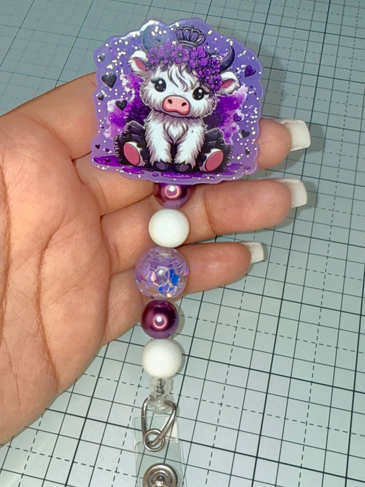 Cute Cow Badge Reel