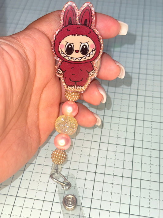 Brown La Bubu Badge Reel