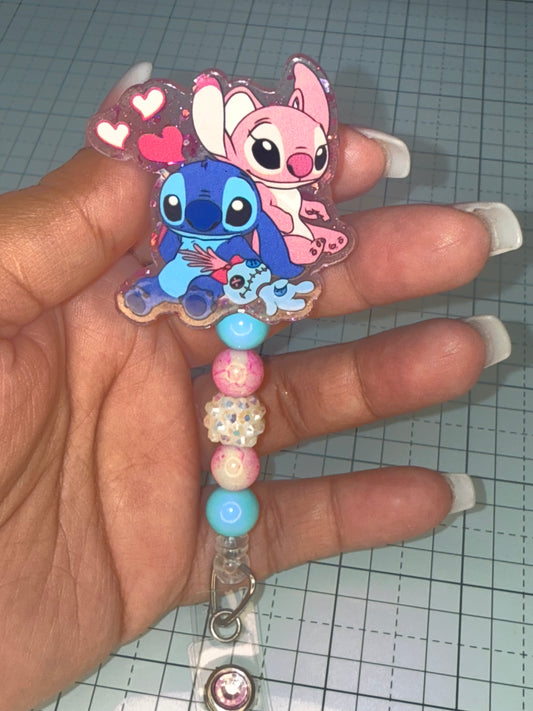 Stitch & Angel Badge Reel